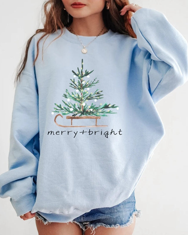 Christmas Sweatshirt for Women Bright Sweatshirt