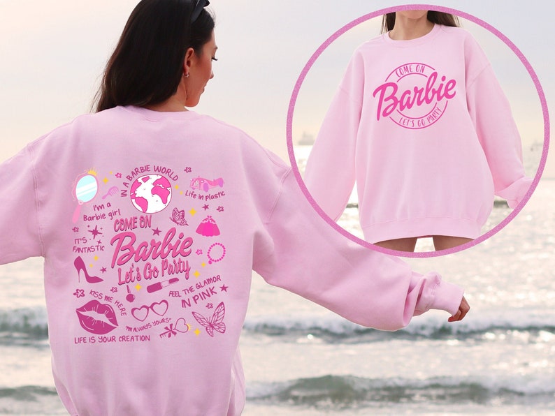 Barbie Movies Both Sides Print Sweatshirt