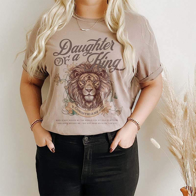 Boho Faith Bible Verse Lion T-shirt