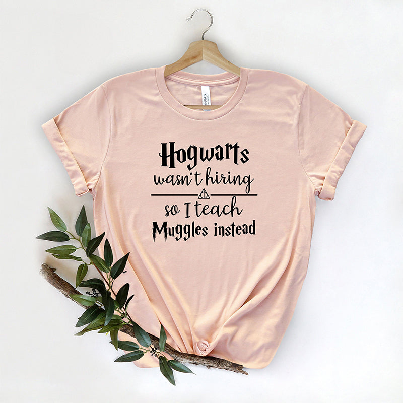 Hogwarts School Letter Print Casual T-shirt