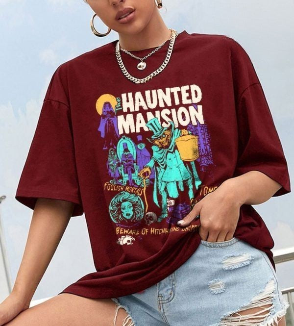 Retro The Haunted Mansion Halloween T-shirt