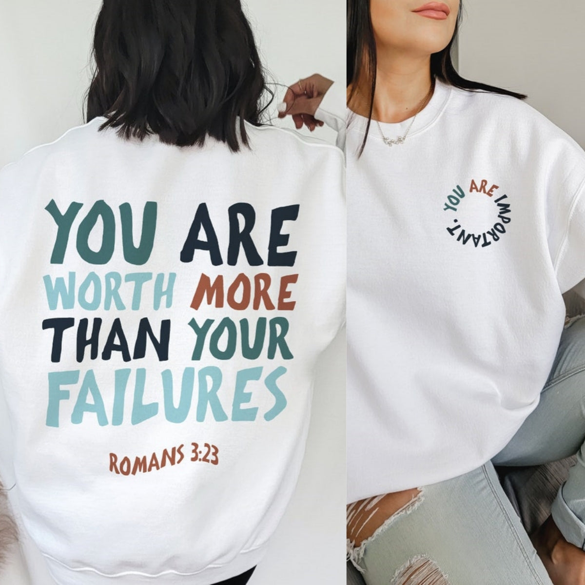 You Are Worth More Faith Crewneck Sweatshirt