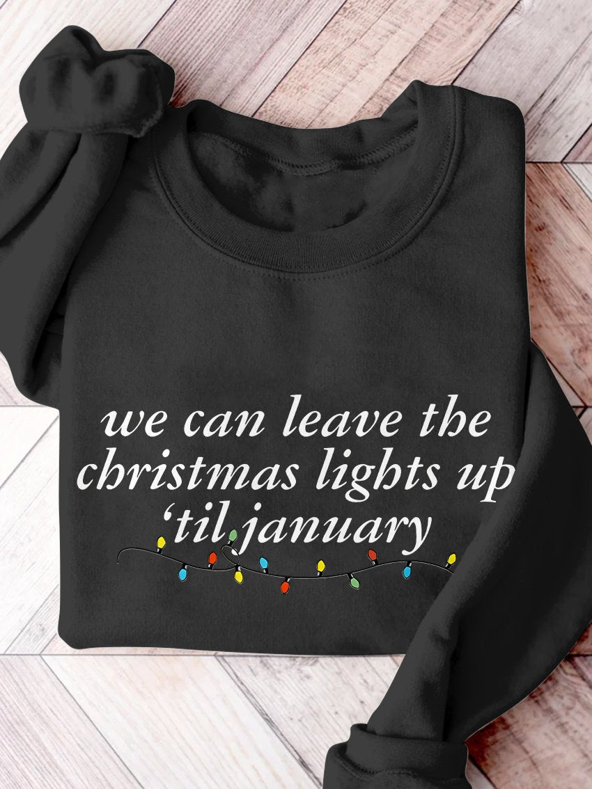 Christmas Letter Print Casual Sweatshirt