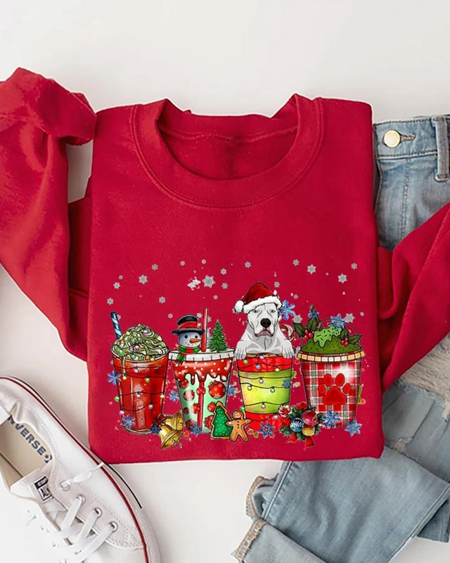 Dogo Argentino Christmas Coffee Sweatshirt