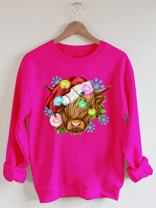 Christmas Highland Cow Sweatshirt
