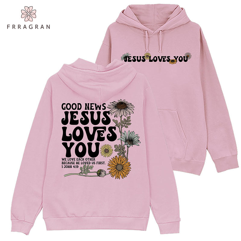 Faith Floral Print Hoodie