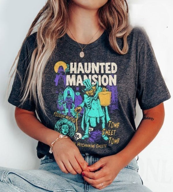 Retro The Haunted Mansion Halloween T-shirt