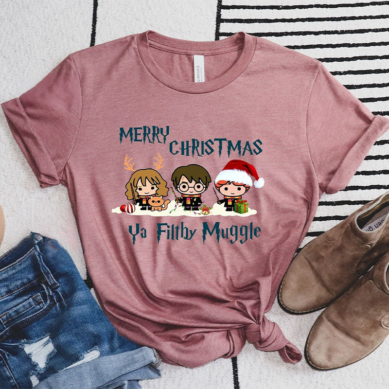 Ya Filthy Muggle Funny Magic Christmas T-shirt