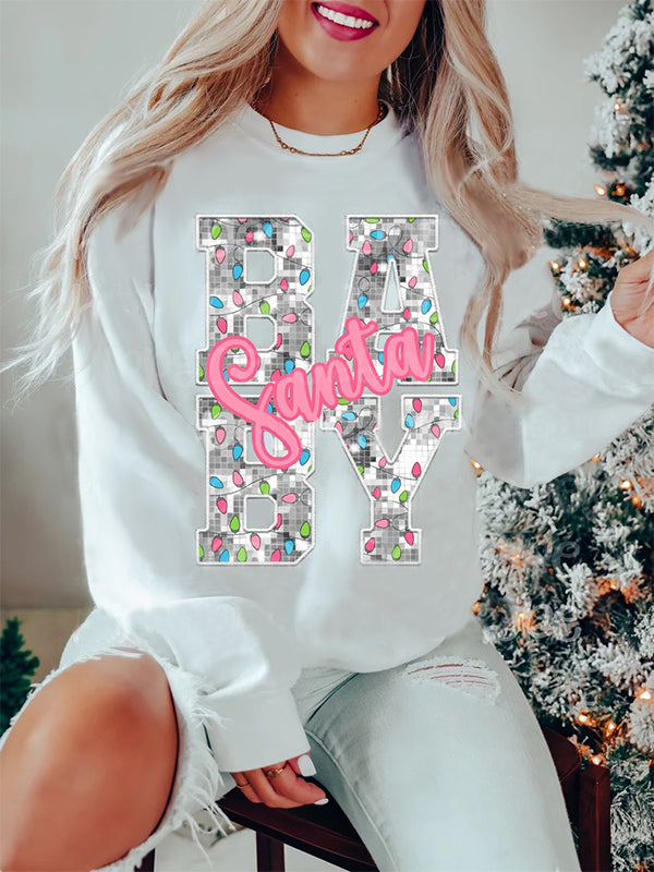 Santa Baby Christmas Lights Sweatshirt